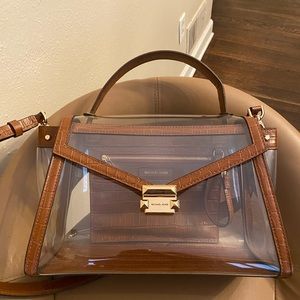 Michael Kors Whitney Clear Satchel - Brown